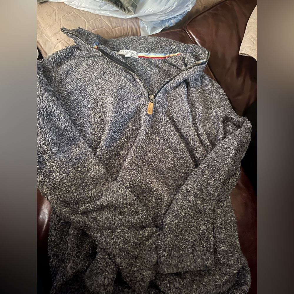 PJ Salvage fuzzy quarter zip sweater